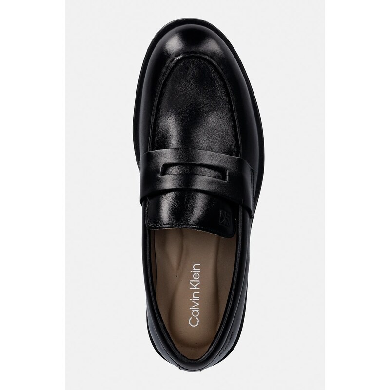 Kožené mokasíny Calvin Klein ESS RUBBER PENNY LOAFER POL LTH