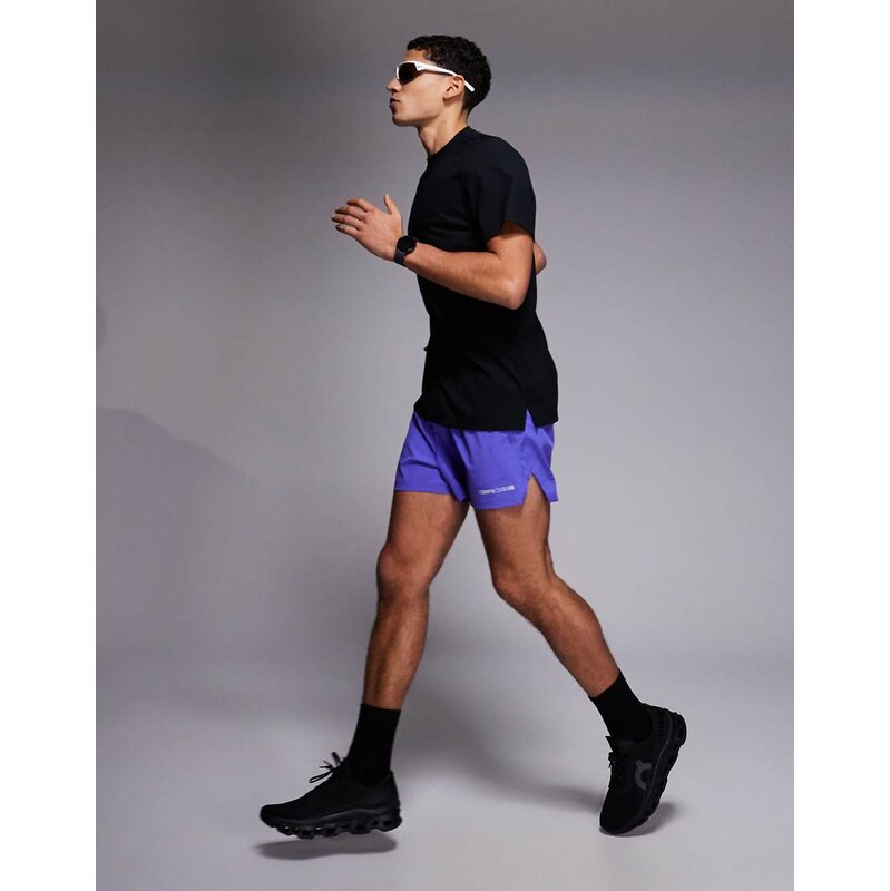 4505 3 inch quick dry split running shorts with zip pockets and 112183207