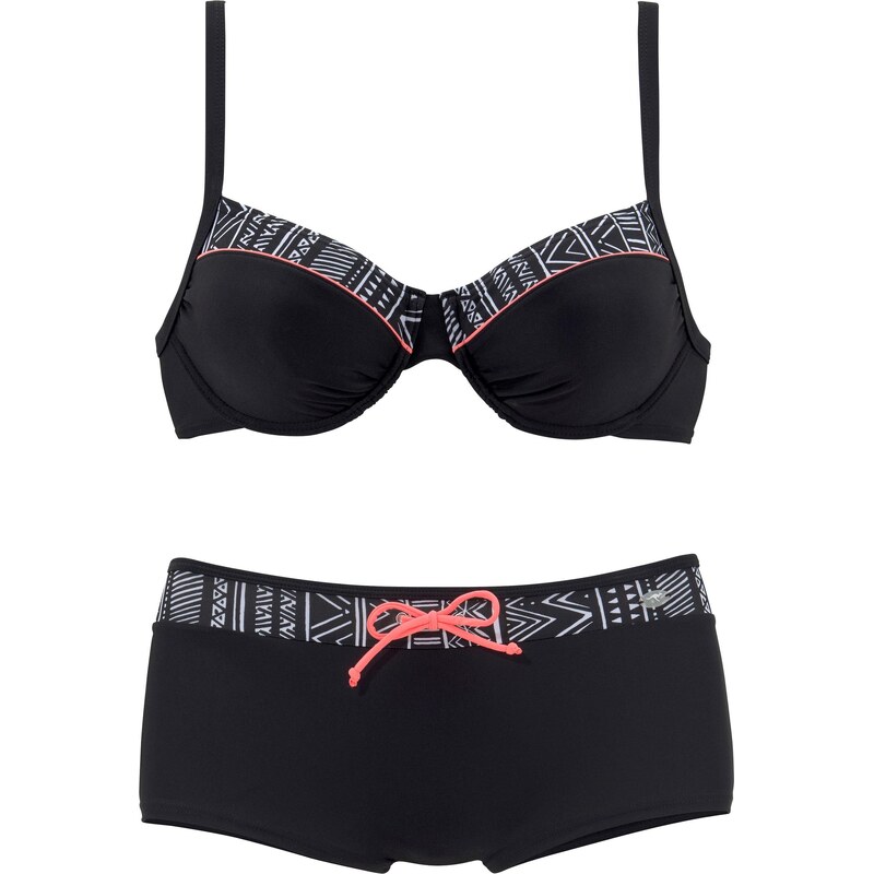 KangaROOS Sportovní bikiny černá / bílá 104085772