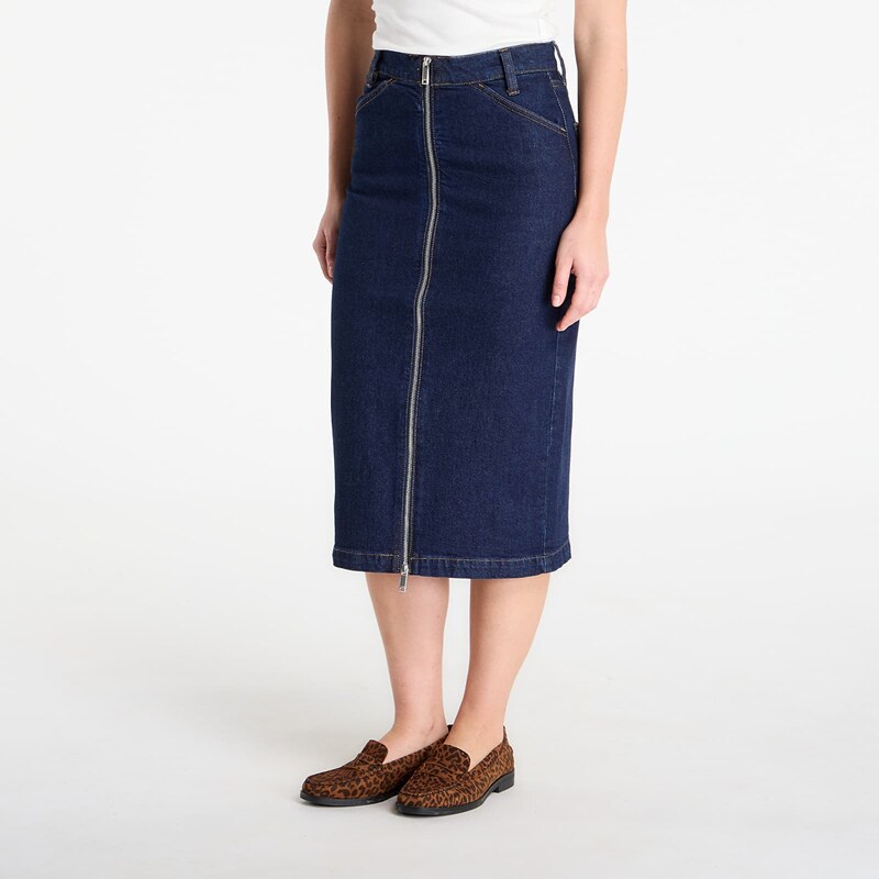 Sukně Calvin Klein Jeans Denim Zip Front Skirt Blue 25