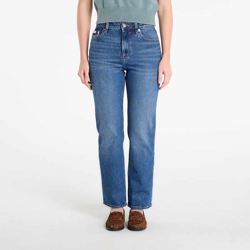 Džíny Calvin Klein Jeans High Rise Straight Short Jeans Blue 24 112184834