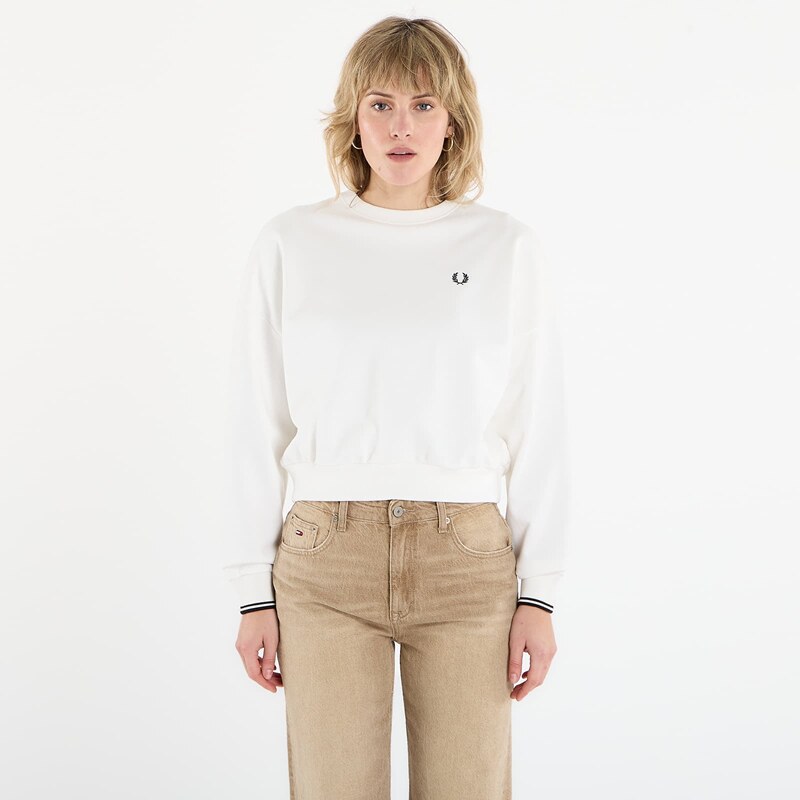 Mikina FRED PERRY Tipped Sweatshirt Snow White 40