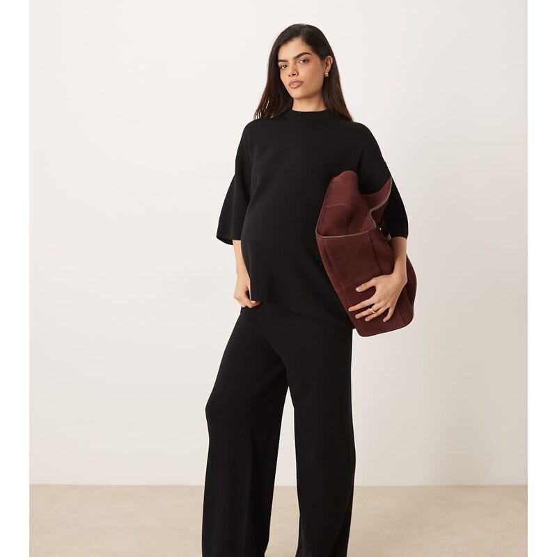 ASOS Maternity ASOS DESIGN Maternity knitted compact trouser co