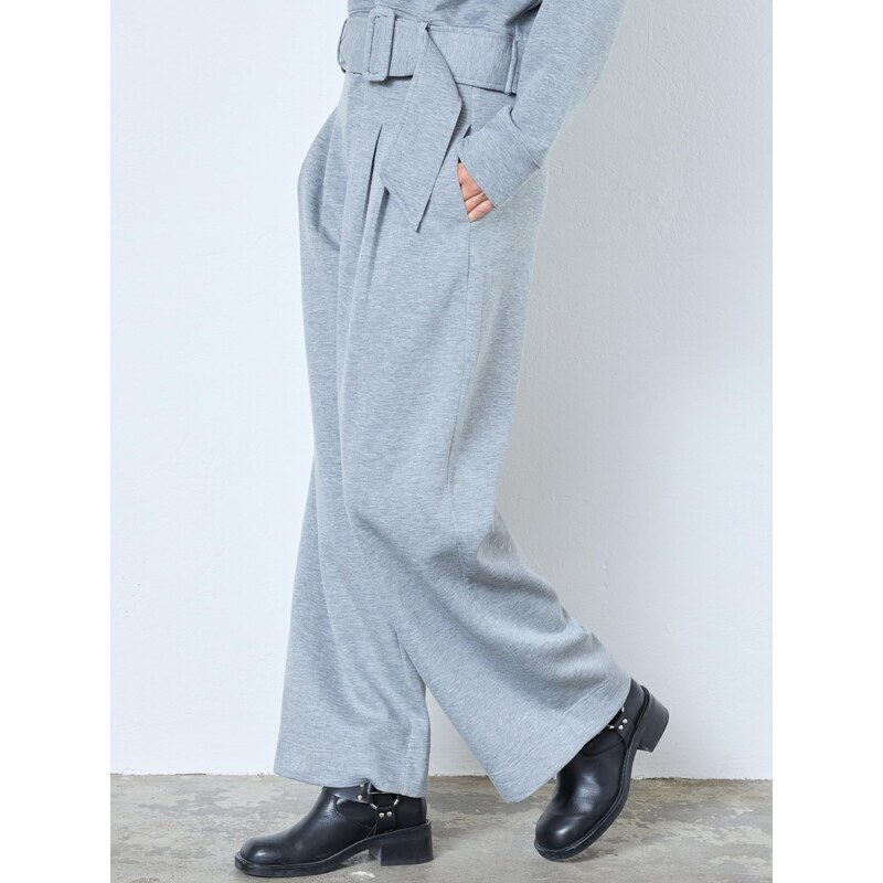 cocouture Kalhoty LanceCC Pleat šedý melír 112187008