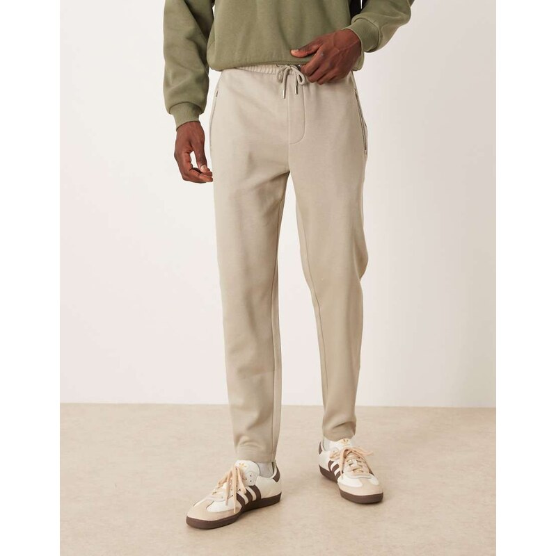 ASOS DESIGN smart slim jogger in light khaki-Green