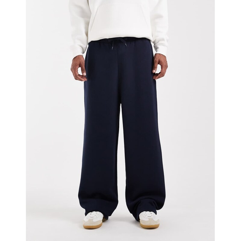 ASOS DESIGN essentials wide fit jogger in navy