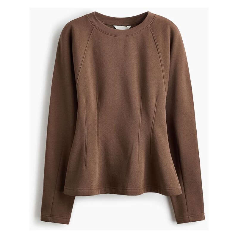 H&M - Mikinas projmutým pasem - Tmavá Hnědošedá