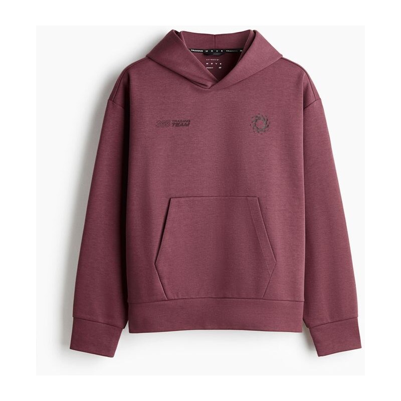 H&M - Sportovní mikina DryMoves kapucí Oversized Fit - Tmavě