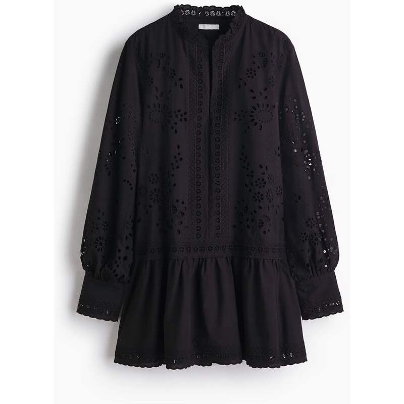 H&M - Šatys madeirou - Černá