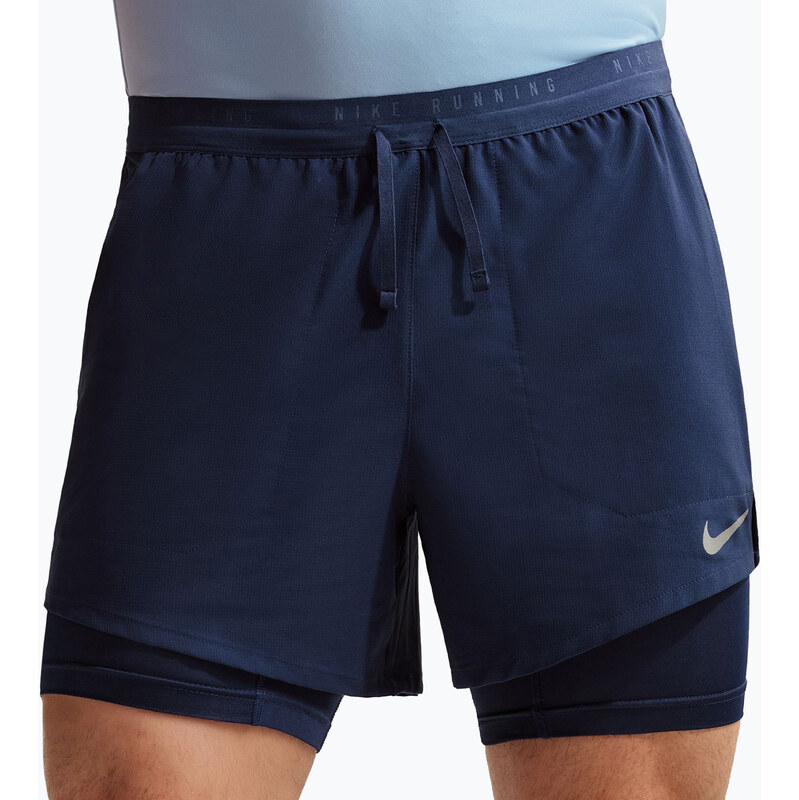 Pánské běžecké šortky Nike Stride Dri-Fit Hybrid 5 midnight navy