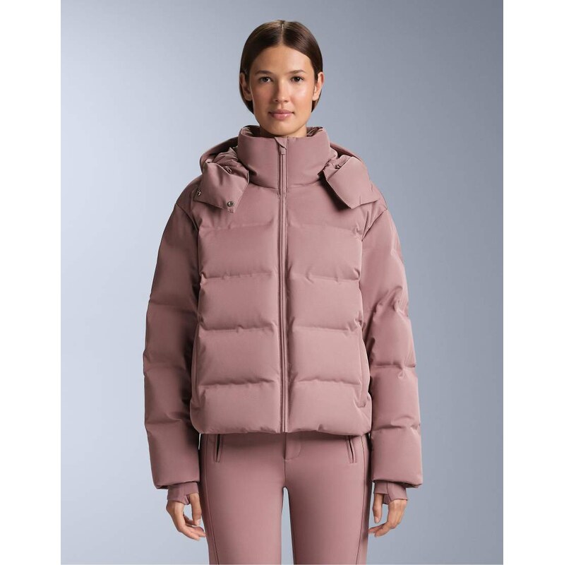 OYSHO Minardi piume ski waterresistant down jacket in pink-mauve-Green 112191790