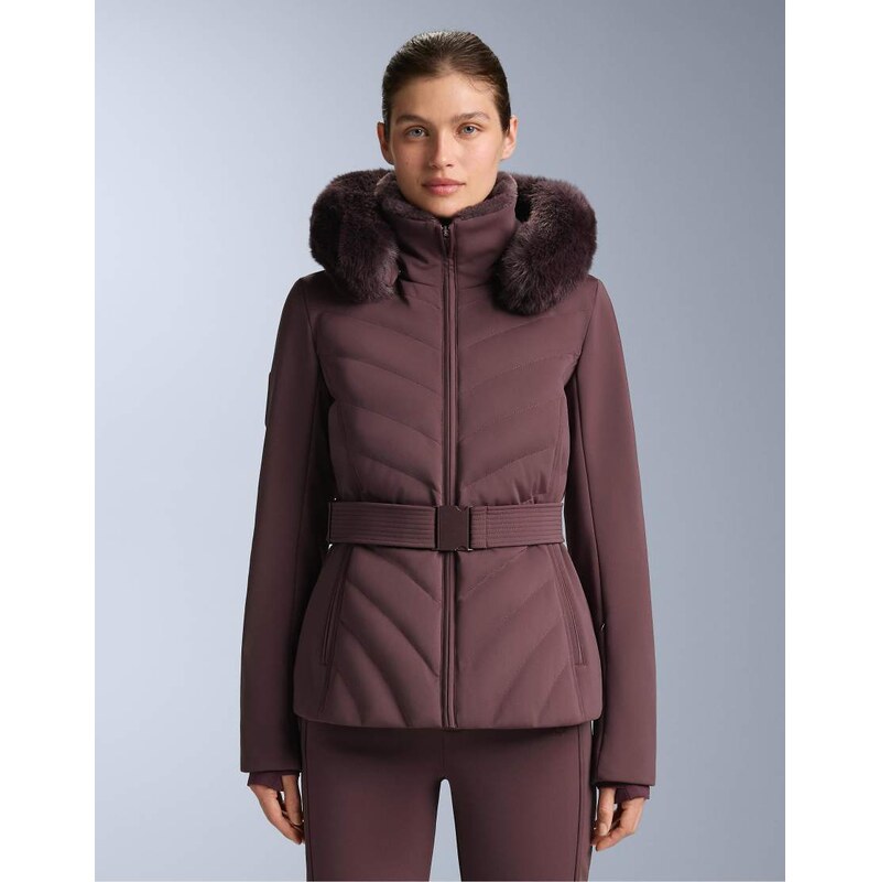 OYSHO Primaloft ski waterresistant super-fitted jacket in red 112756169