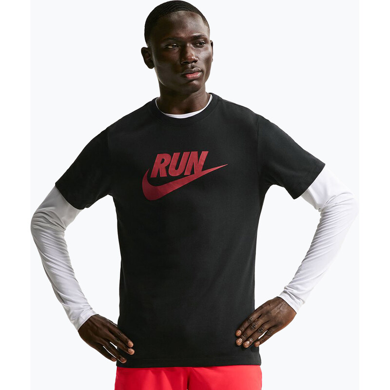 Pánské tričko Nike Dri-Fit Running black/team crimson