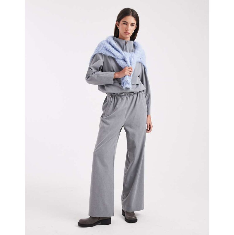 4th & Reckless exclusive toggle detail elasticated waist wide leg 112192074
