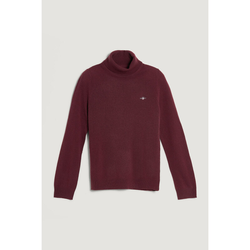 ROLÁK GANT EXTRAFINE LAMBSWOOL BLEND ROLLNECK PLUM WINE