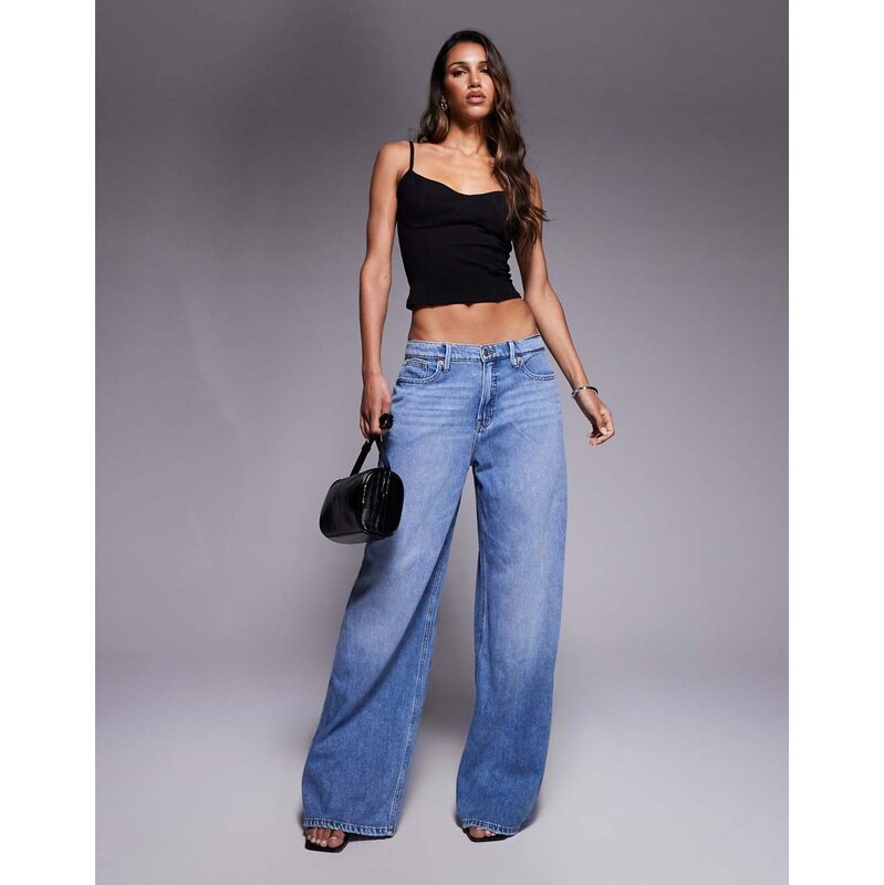 Good American weightless good standard ease jeans in mid wash-Blue 115718719