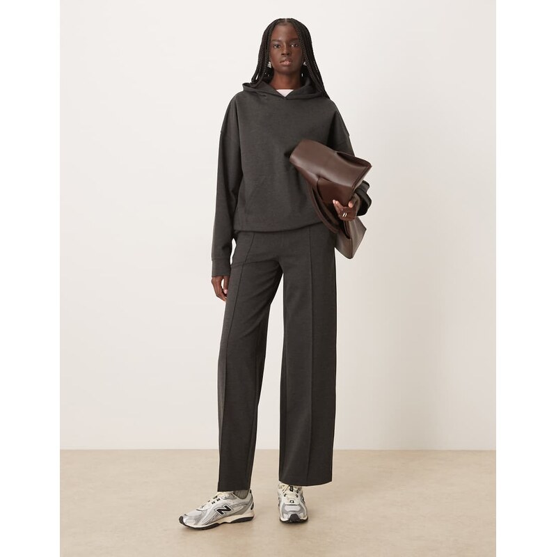 Mango Wasabi jersey tailored jogger co-ord in charcoal-Grey 112264335