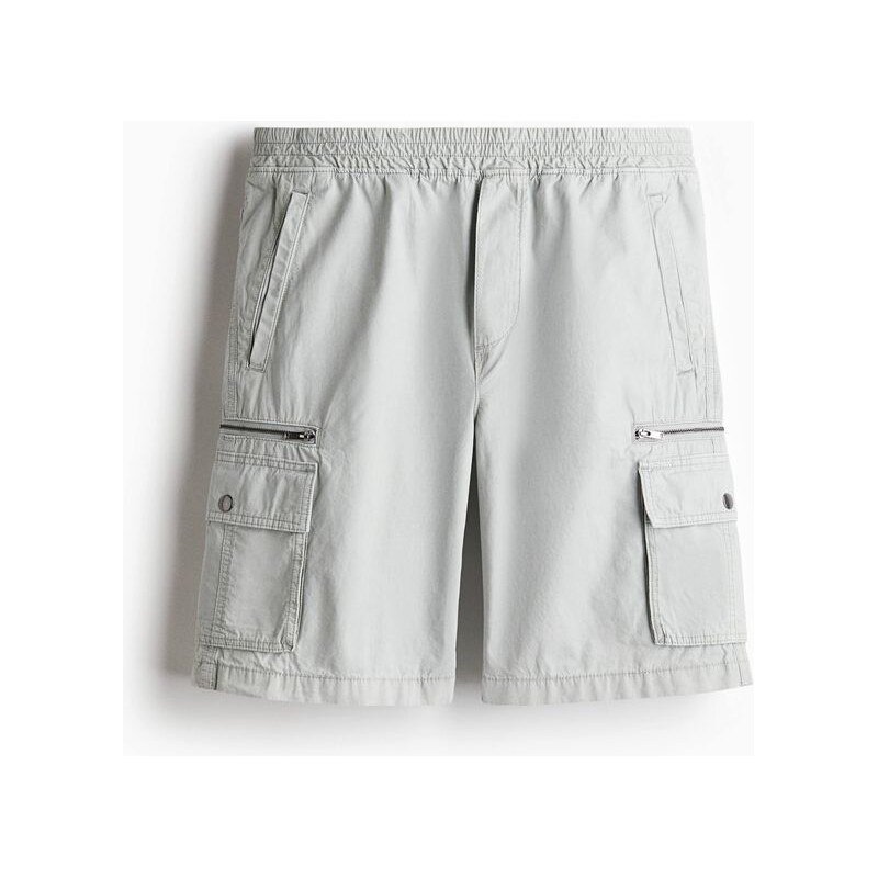 H&M - Šortky cargo Regular Fit - Světle Šedá