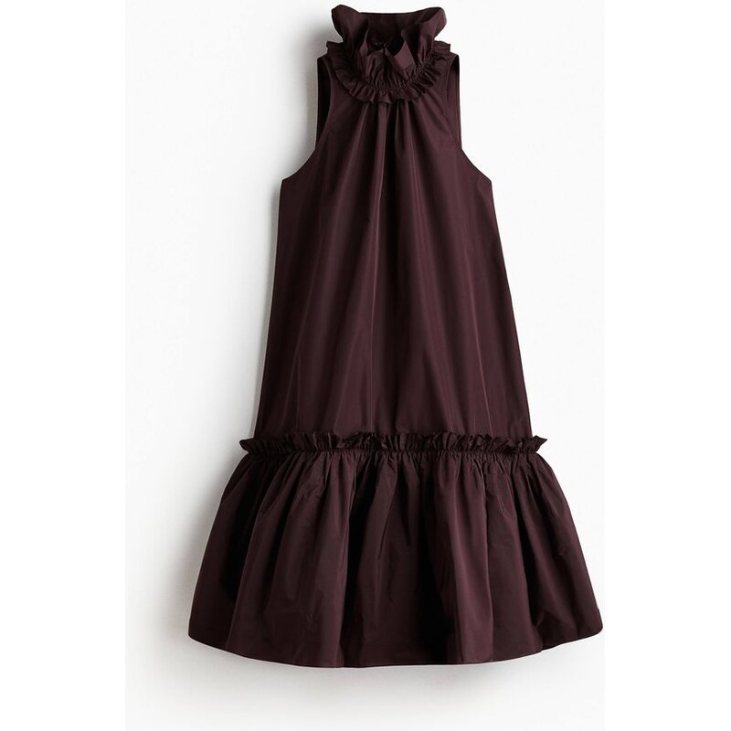 H&M - Šatys volánkovým límečkem - Vínová