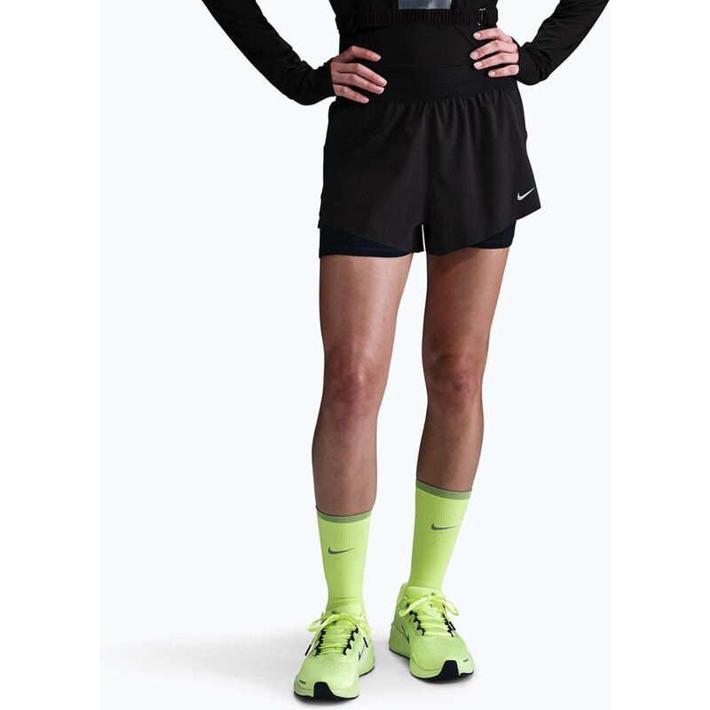Dámské běžecké šortky Nike Swift Mid-Rise 2in1 black