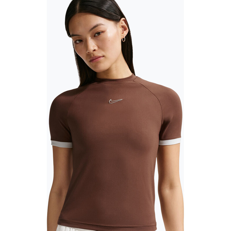 Dámské tričko Nike Gloss Fitted Top light chocolate