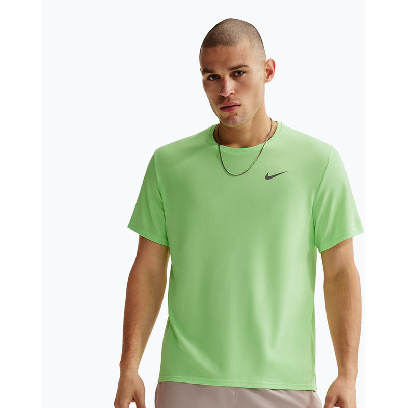 Pánské běžecké tričko Nike Miler Dri-Fit UV lime blast