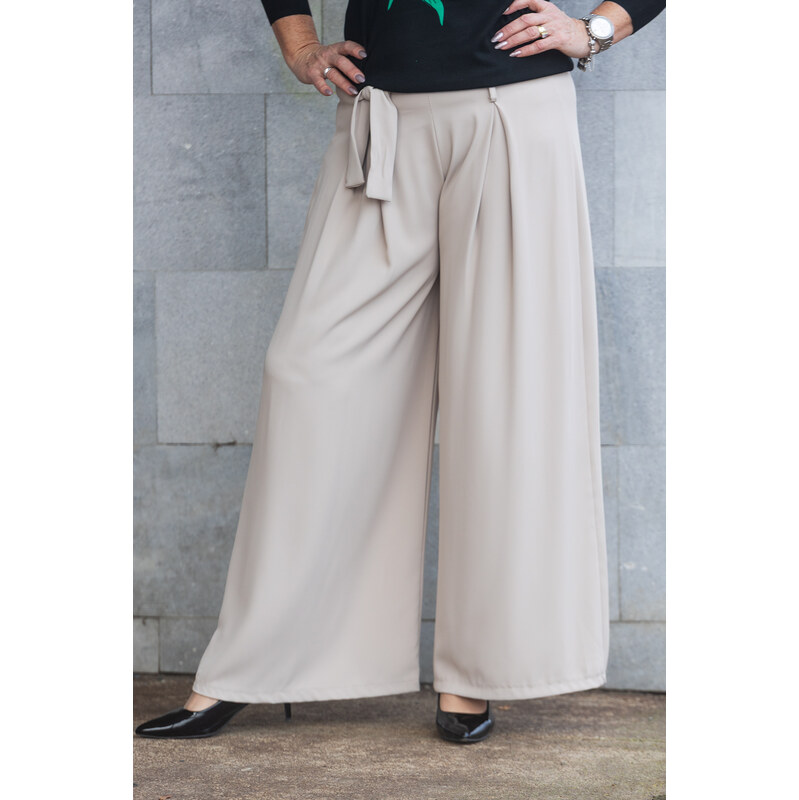 LUX LUNA Elegantní kalhoty ELIOT Barva: Latte, Velikost: UNI: M-XL 112209116