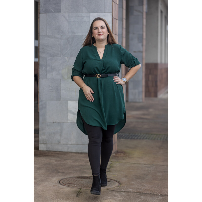 Italy fashion Košile LEJLA Barva: Tmavě zelená, Velikost: UNI: L