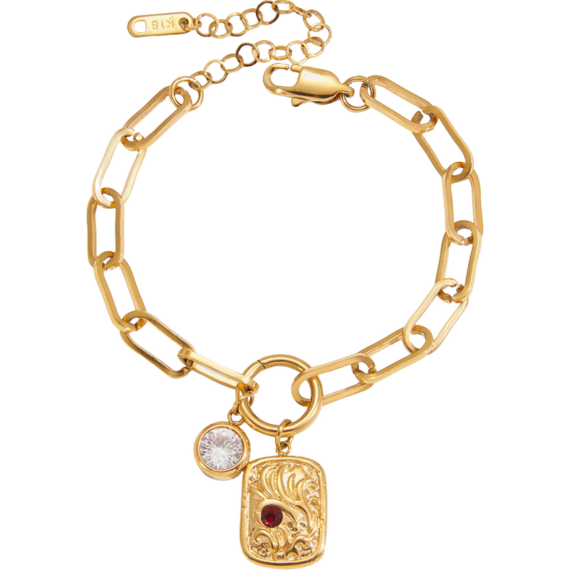 ELENYS Relic Chain – pozlacený náramek 18K žluté zlato