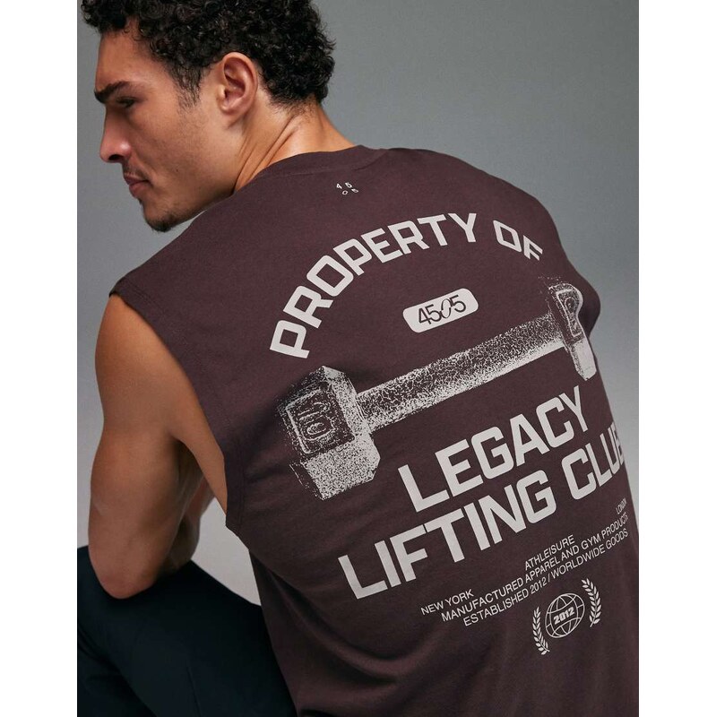 4505 cotton oversized pump training tank with back graphic and quick 113263430