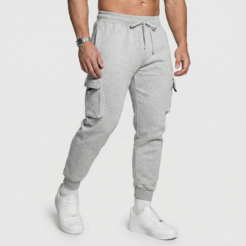 Pánské tepláky Iron Aesthetics Cargo Joggers, šedé