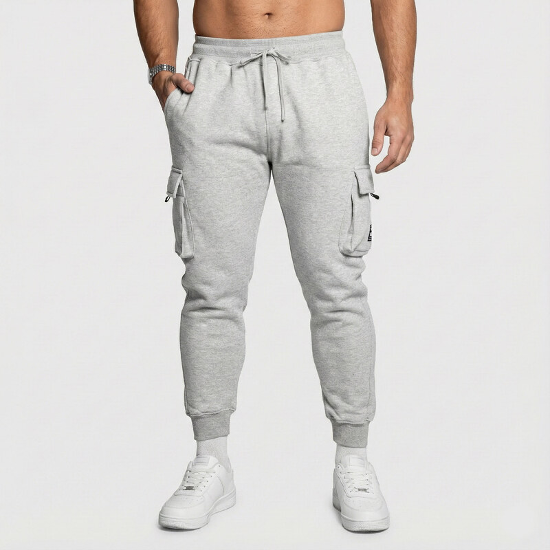 Pánské tepláky Iron Aesthetics Cargo Joggers, šedé
