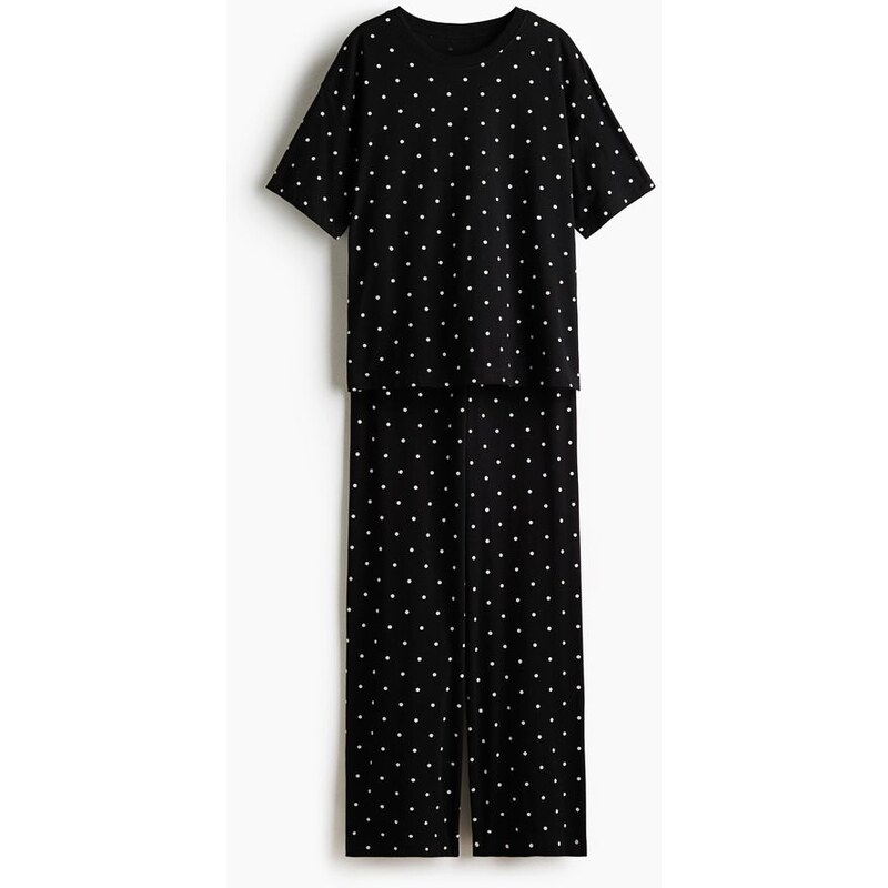 H&M - Bavlněné pyžamo - černá 112226917