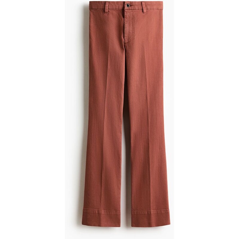 H&M - Flared High Jeans - Tmavě Oranžová