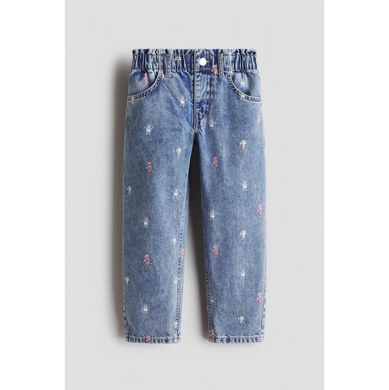 H&M - Tapered Jeans Loose Fit - Denim Blue/Bluey