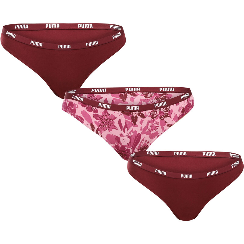 3PACK dámská tanga Puma vícebarevná (701236423 001) 112231134