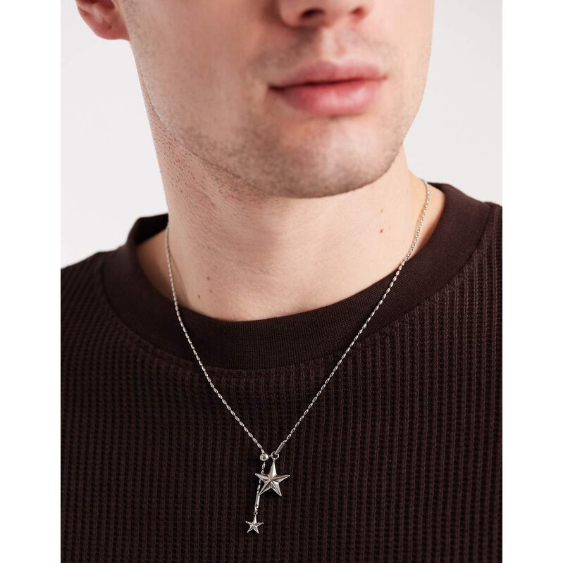 ASOS DESIGN waterproof stainless steel adjustable star pendant