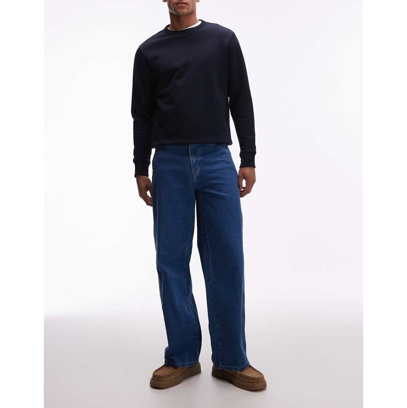 Dickies baggy straight work jeans in classic blue