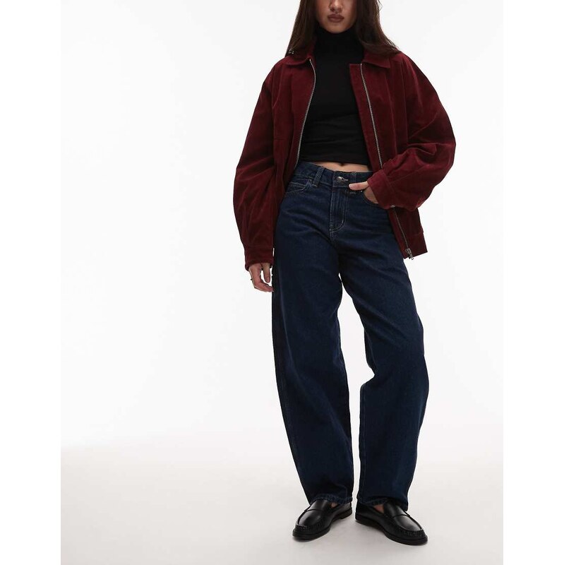 Dickies loose tapered work jeans in dark indigo-Blue