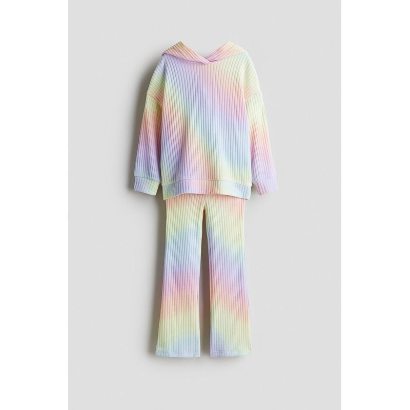 H&M - Dvoudílná souprava z česaného žebrovaného úpletu - Světle