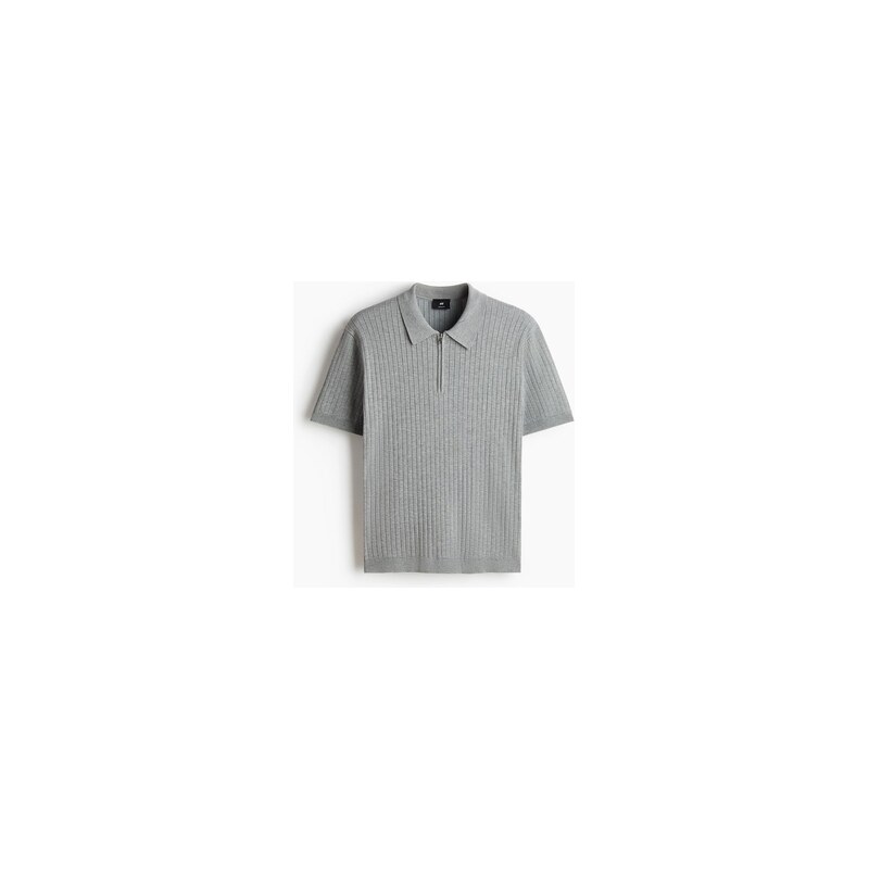 H&M - Tops límečkem Slim Fit - Šedá