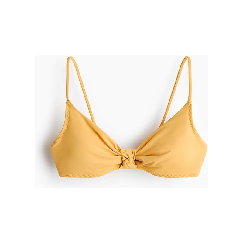 H&M - Vyztužená bikinová podprsenkas uzlem - Žlutá