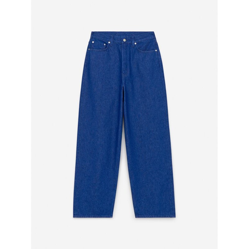 H&M - AMBER Barrel Jeans - modrá 108131836