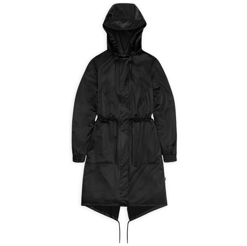 Nepromokavý kabát Rains STRING W PARKA W3 18550 84 BLACK GRAIN 112243599