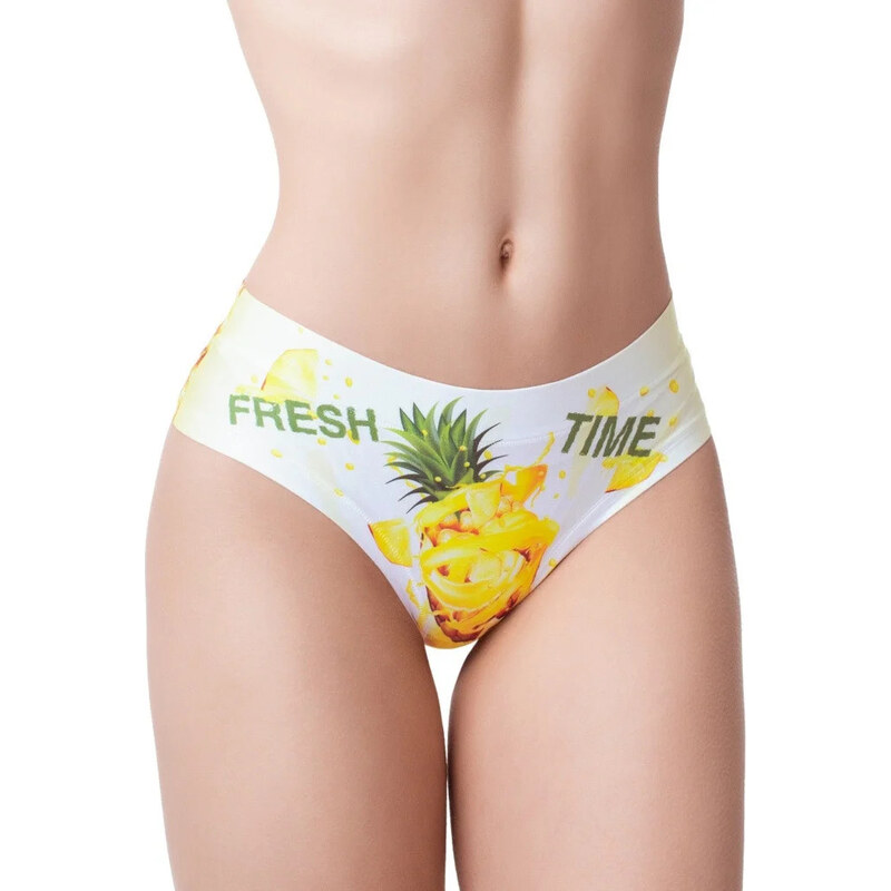 Dámské kalhotky Slinky Fresh Summer 2 Bílá se žlutou vzor -