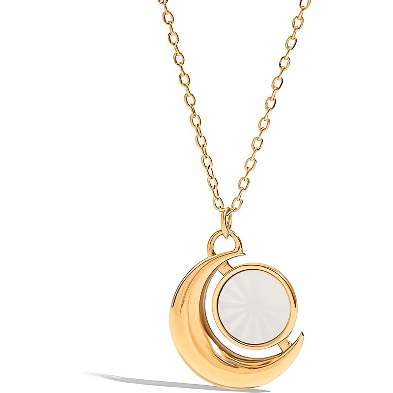 ELENYS Luna – pozlacený náhrdelník 18K žluté zlato 108391372