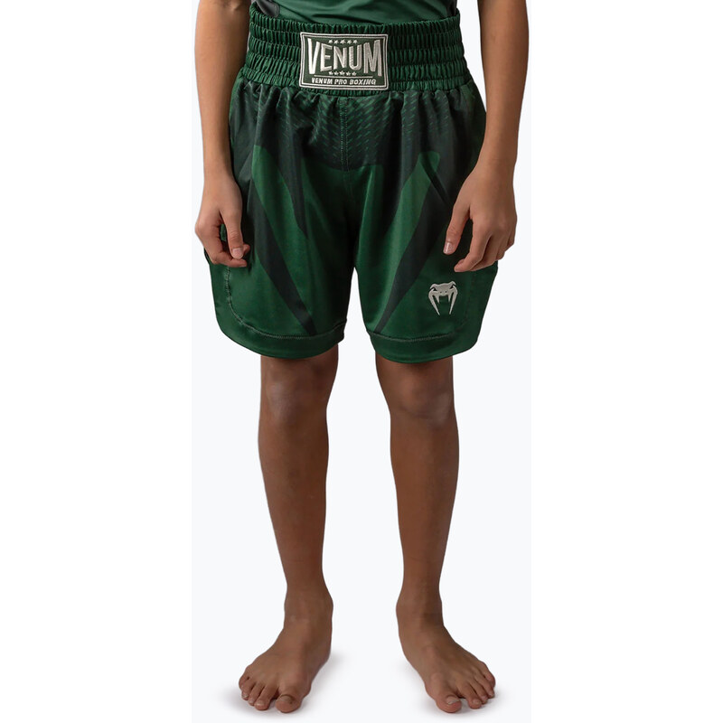 Dětské tréninkové šortky Venum Attack Kids Boxing forest green