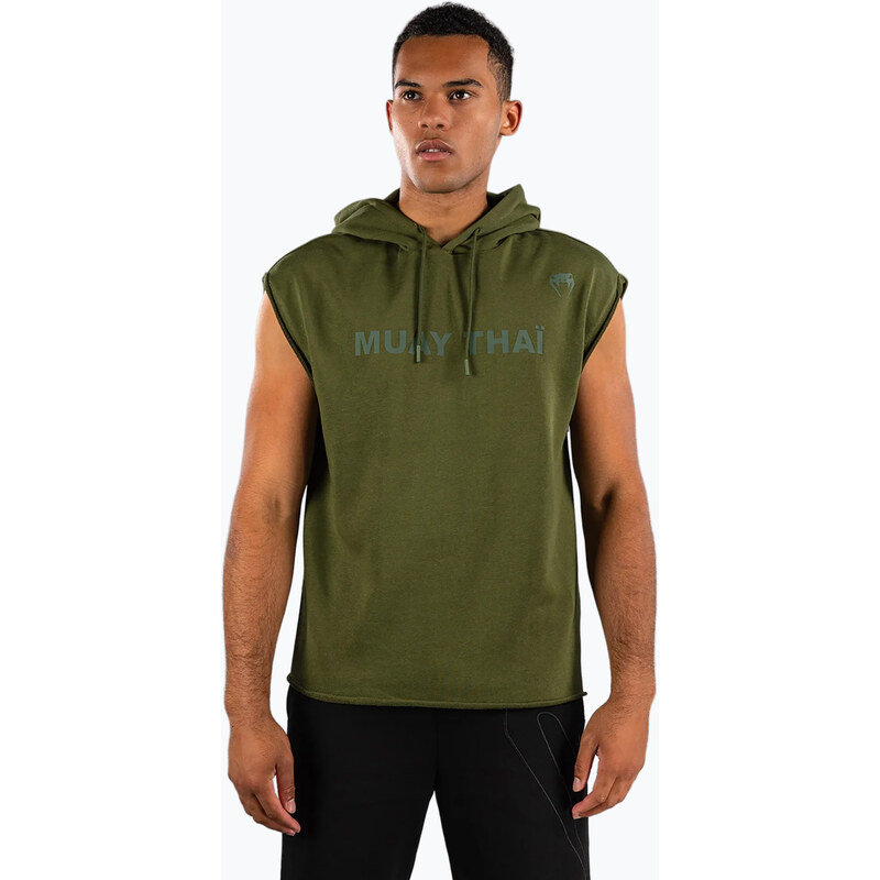 Pánská mikina Venum Muay Thai VT Sleeveless Hoodie military