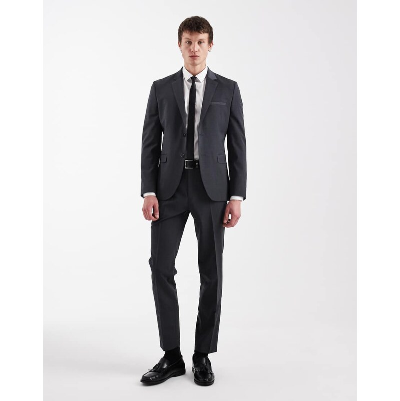 Hugo Red Arti hesten co-ord slim fit suit trousers in dark grey