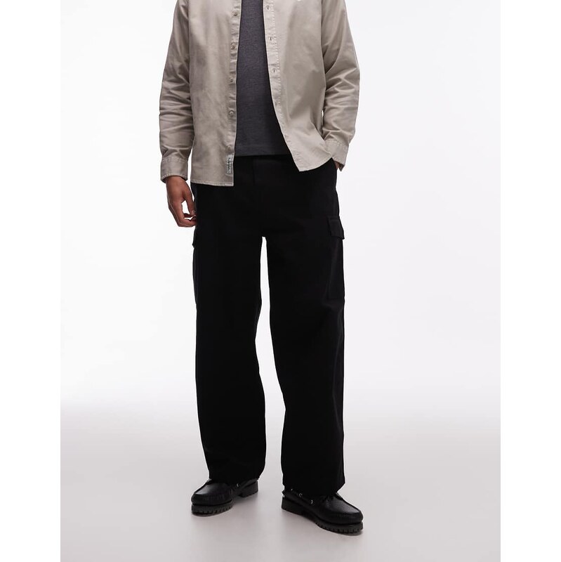 Carhartt WIP brady straight fit cargo trousers in black